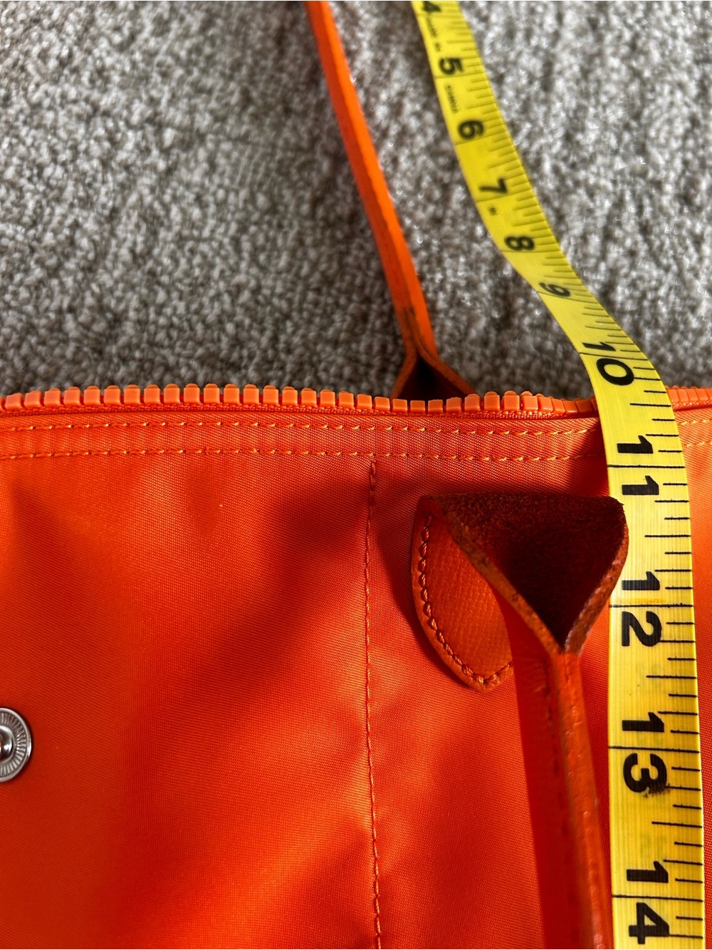Longchamp Orange Women's Tote Bag - Classic Everyday Carry - Picture 16 of 16